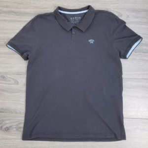 Men's Casual Polo Shirt Grey Size Large